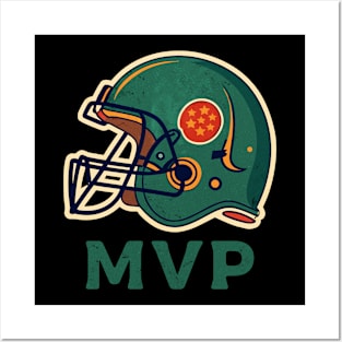 vintage mvp football helmet Posters and Art